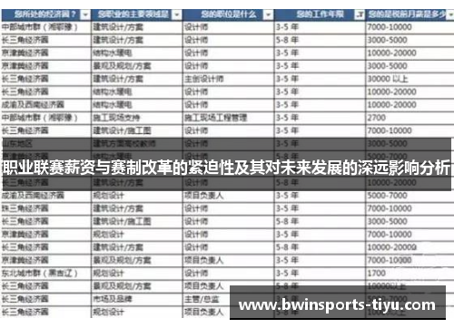 职业联赛薪资与赛制改革的紧迫性及其对未来发展的深远影响分析